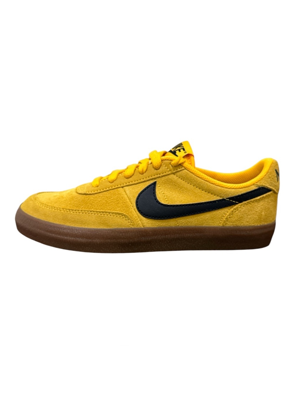 Nike killshot 2 (GS)Yellow Suede Sneakers with Black Swoosh and Gum Sole